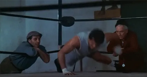 Rocky Balboa doing pushups